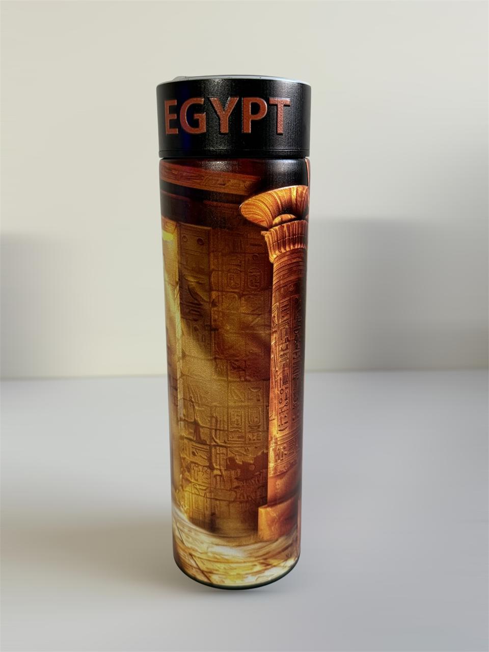 Egyptian Temple Travel Mug – Stainless Steel 500ml Tumbler