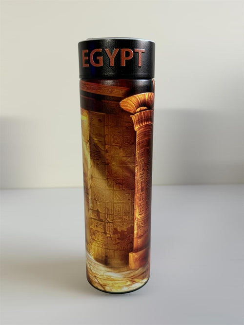 Egyptian Temple Travel Mug – Stainless Steel 500ml Tumbler
