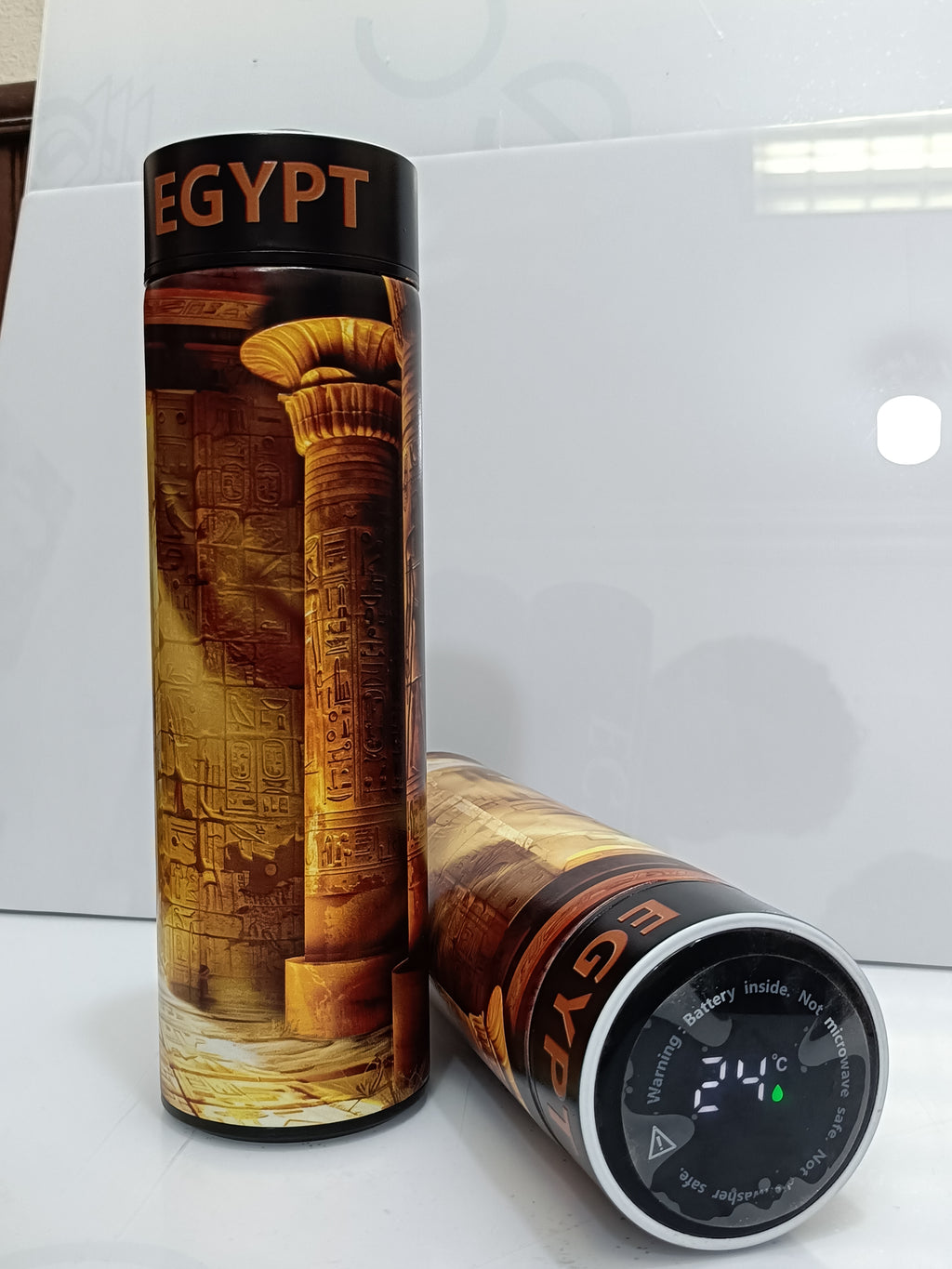 Egyptian Temple Travel Mug – Stainless Steel 500ml Tumbler