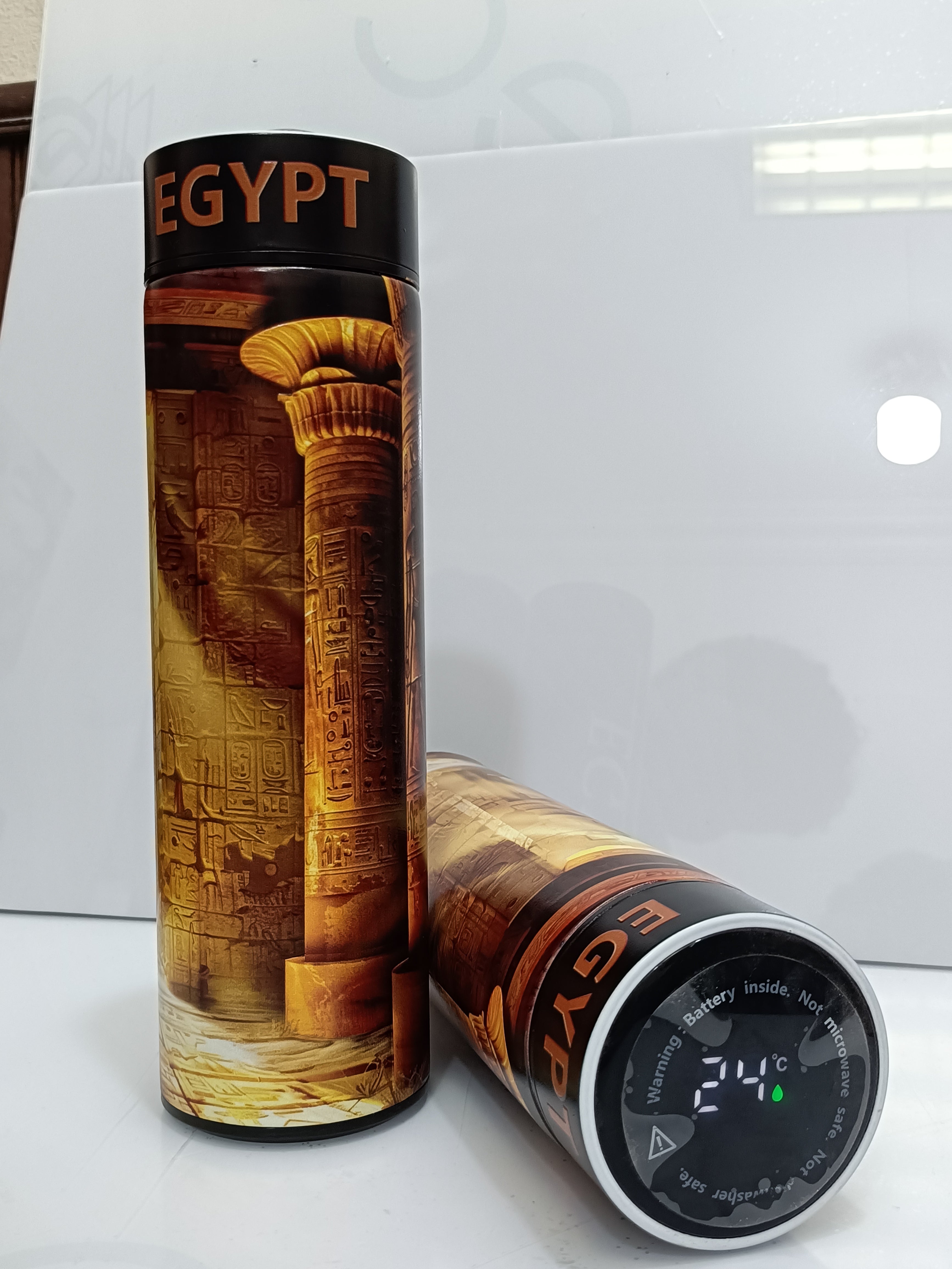 Egyptian Temple Travel Mug – Stainless Steel 500ml Tumbler