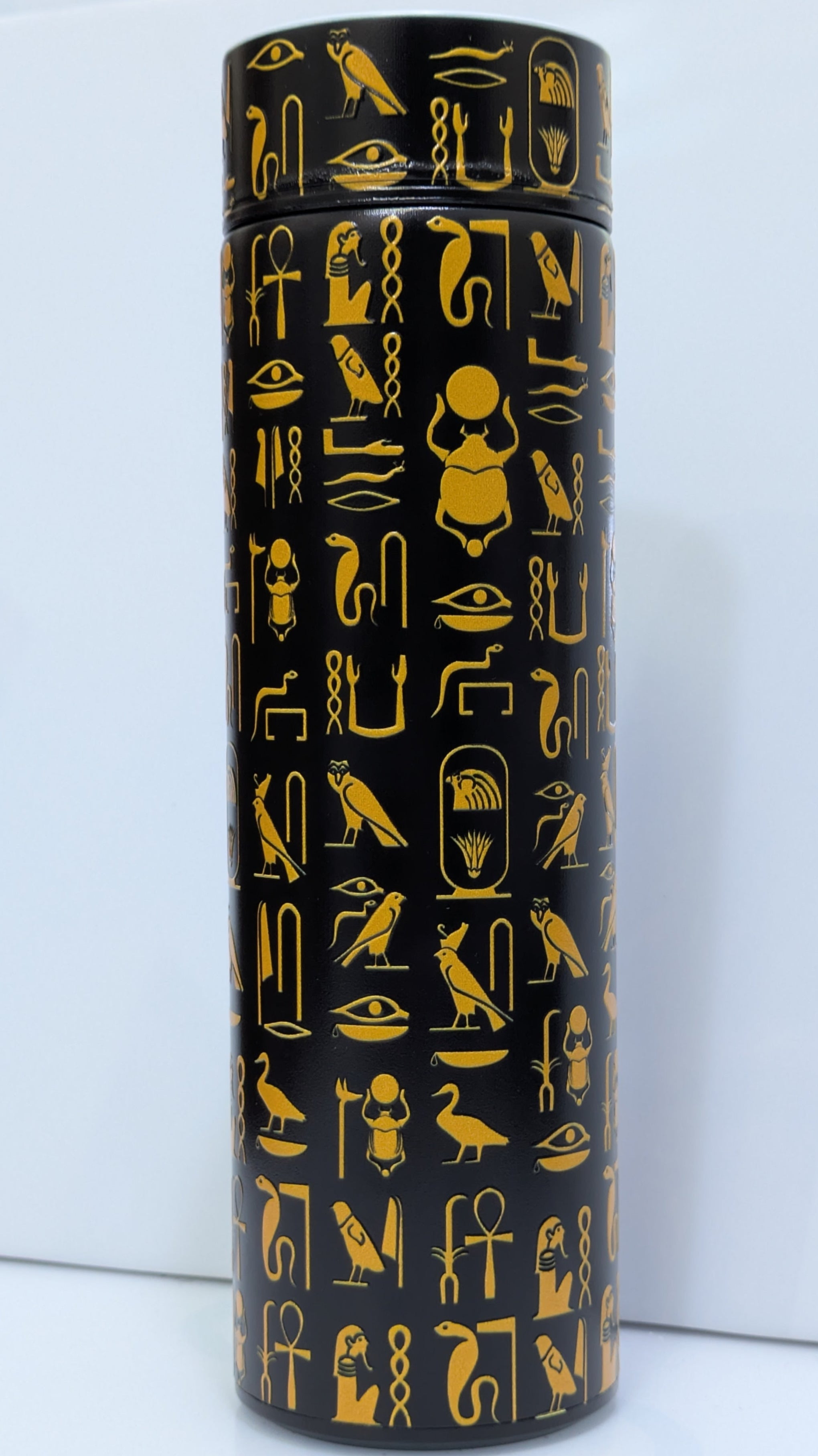 Hieroglyphic Pattern Travel Mug – Stainless Steel 500ml Tumbler